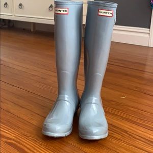 Hunter Rain boots (soft light blue)